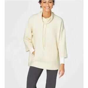 J. JIll Pure Jill Cream Cowl Neck Pull Over Sweater Size Large